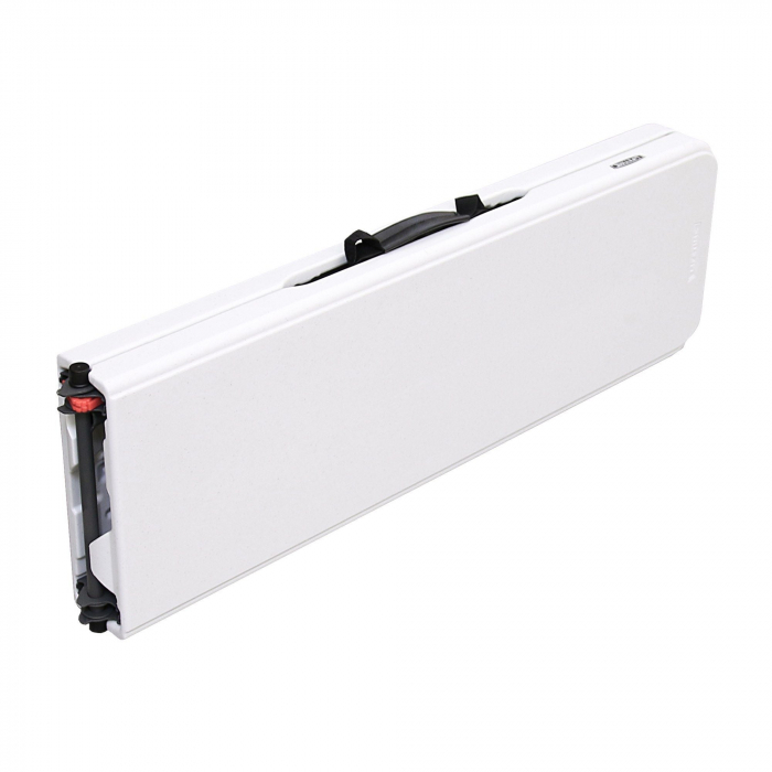 Banca gradina, pentru 2 persoane, pliabila, otel/plastic, 183 x 29 x 42 cm, alb [3]