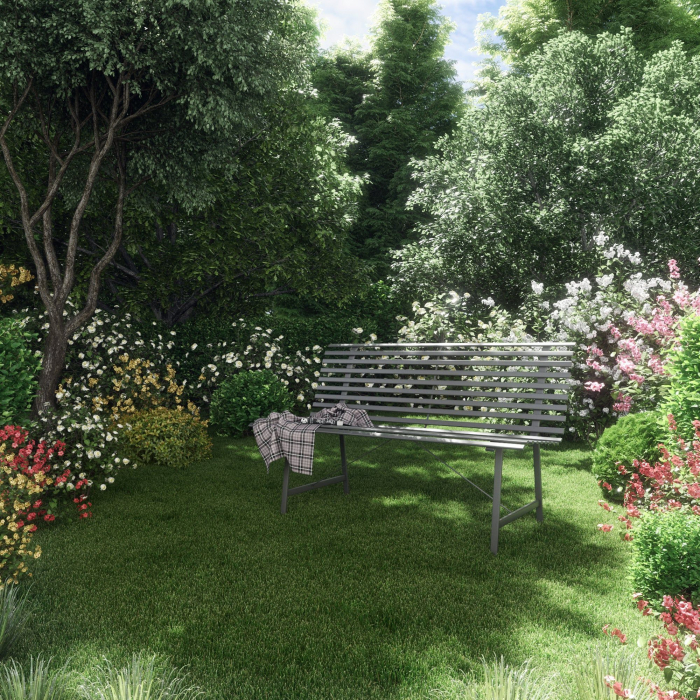 Banca gradina Prestige , pentru 3 persoane, otel, 64 x 150 x 80 cm, gri [5]