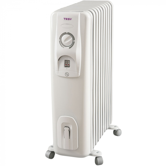 Calorifer TESY CC 2510 E05 R, 2500 W, 10 elementi, 3 trepte putere, Termostat de siguranta, Termostat reglabil, Protectie anti-inghet, Alb [1]