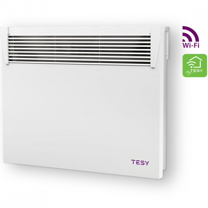 Convector de perete TESY HeatEco Cloud, 1000W, control prin internet, aplicatie myTesy, CN 031 100 EI CLOUD W [1]