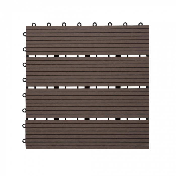 Dala clip, WPC, 300 x 300 x 20 mm, maro inchis [3]