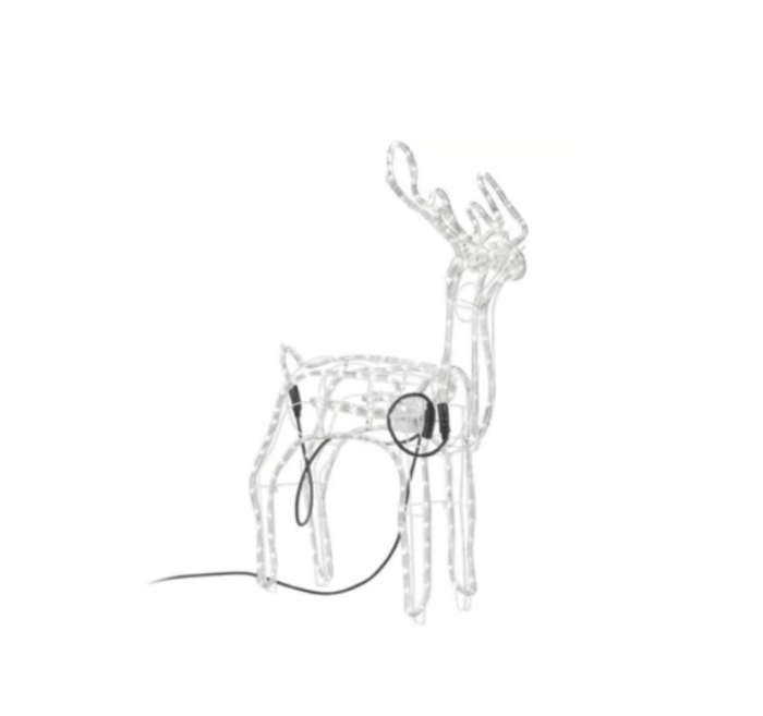 Decorațiune LED în formă de ren cu cap mobil, 90 × 80 cm, 216 LED-uri, 8 moduri de iluminare, IP44, [3]