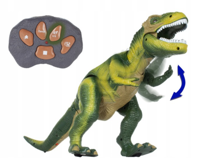 Dinozaur cu telecomanda, lumini LED, sunete și mișcări realiste, Tyranozaur [1]