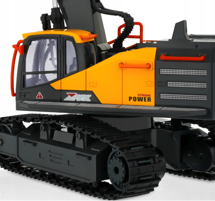 Excavator cu telecomandă RC, 640° rotație, șenile, acumulator reîncărcabil și cablu USB, 32 cm [7]