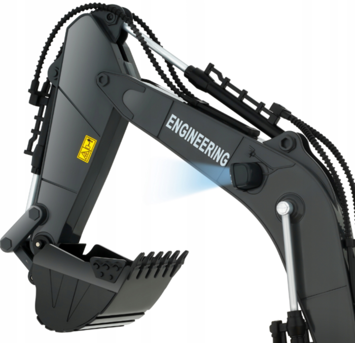 Excavator cu telecomandă RC, 640° rotație, șenile, acumulator reîncărcabil și cablu USB, 32 cm [6]