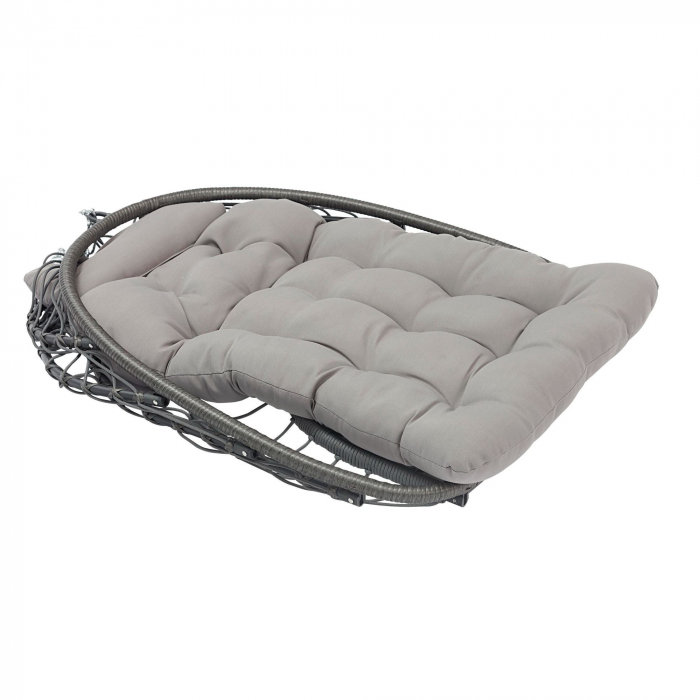 Fotoliu suspendat PRESTIGE, pentru o persoana, otel/textil, 196 x 95 x 95 cm, gri [7]