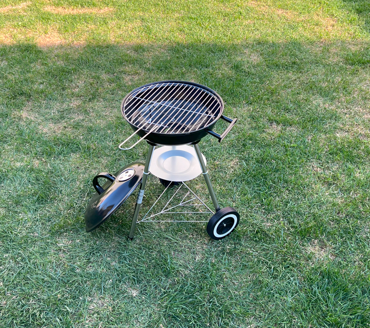 Gratar pe carbuni de gradina cu capac, Kettle, Otel, 40 cm, Negru [6]