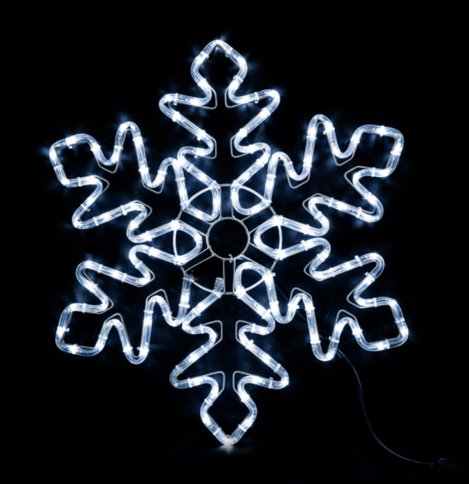 Instalație luminoasă de exterior – Fulg de nea LED, 55 cm, 120 LED-uri albe reci, IP44 [2]