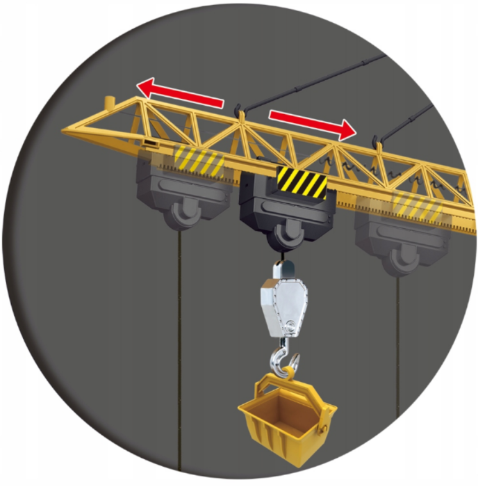 Macara cu telecomandă, sunete și lumini, 128 cm, cu accesorii și cască de constructor CADOU [8]