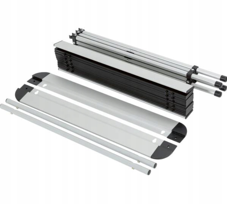 Masa din aluminiu pentru camping CountrySide, Sarcina max 50 kg, 70 x 70 x 70 cm, Negru/Argintiu [6]