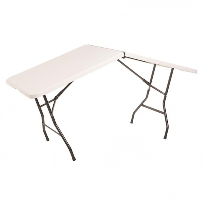 Masa gradina pentru 8 persoane, pliabila, aluminiu/plastic, 183 x 76 x 74 cm, alb [4]
