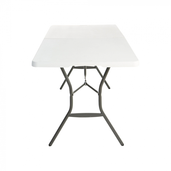 Masa gradina pentru 8 persoane, pliabila, aluminiu/plastic, 183 x 76 x 74 cm, alb [2]