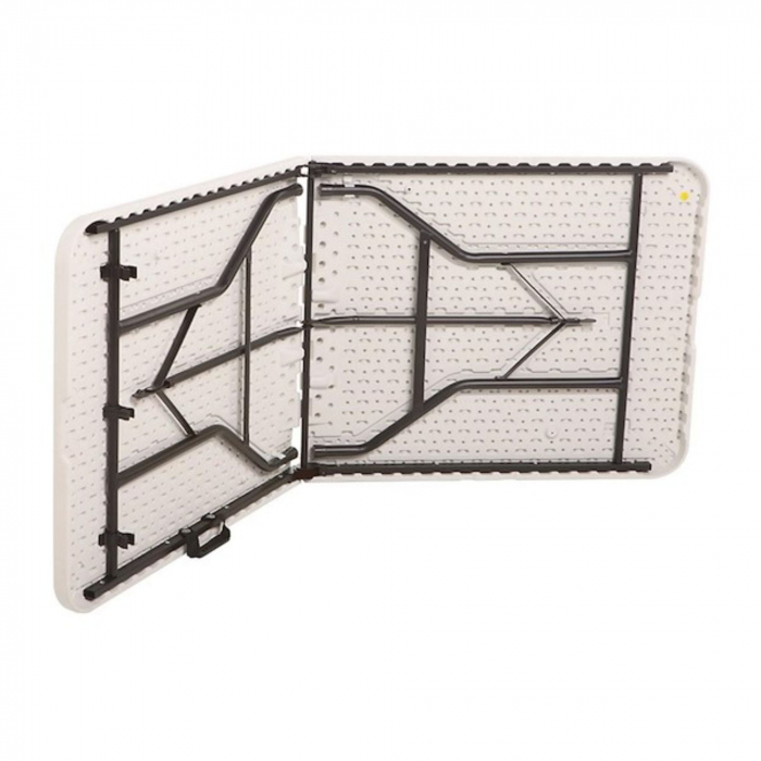 Masa gradina pentru 8 persoane, pliabila, aluminiu/plastic, 183 x 76 x 74 cm, alb [5]