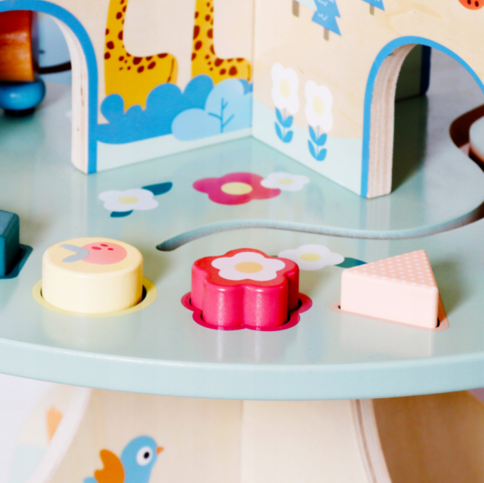 Măsuță Montessori din lemn în formă de copac – jucărie senzorială cu bucle motrice [4]