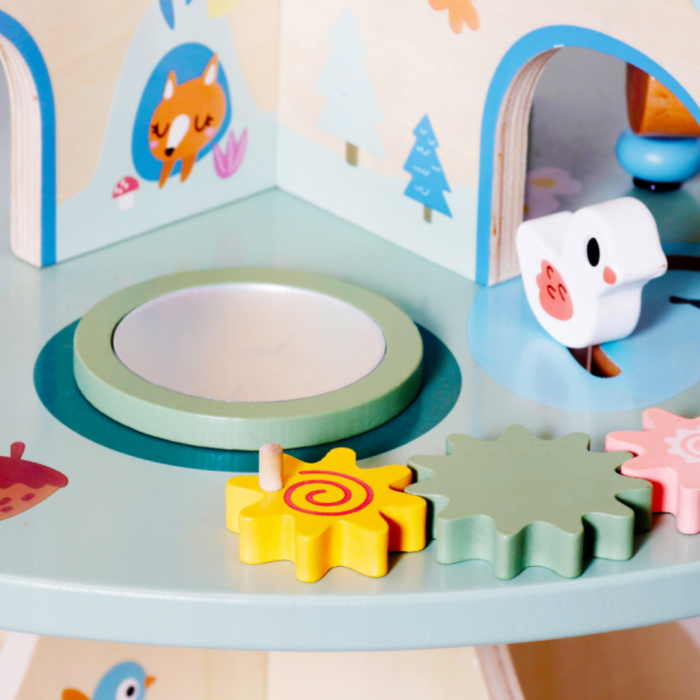 Măsuță Montessori din lemn în formă de copac – jucărie senzorială cu bucle motrice [5]