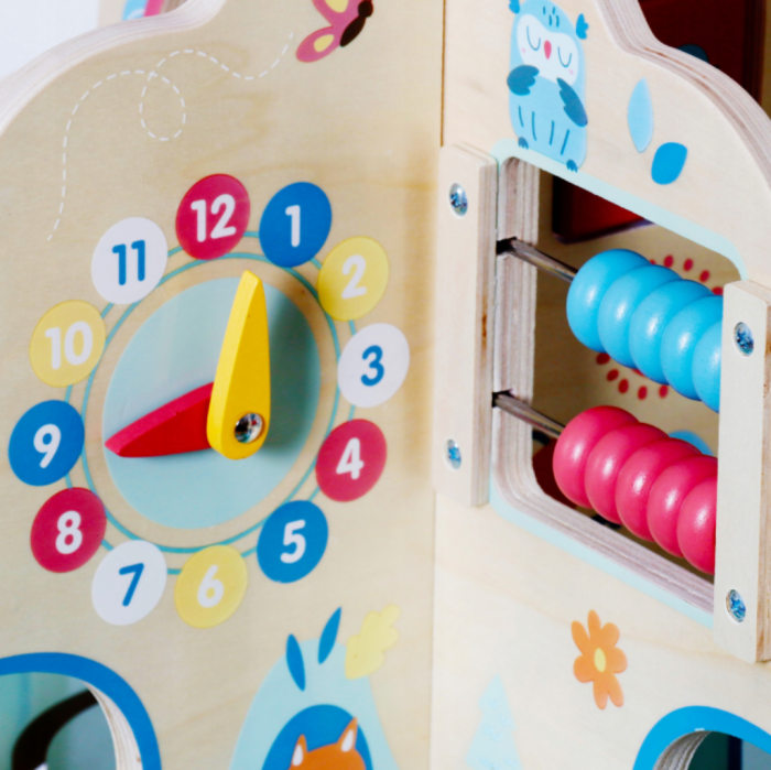 Măsuță Montessori din lemn în formă de copac – jucărie senzorială cu bucle motrice [8]