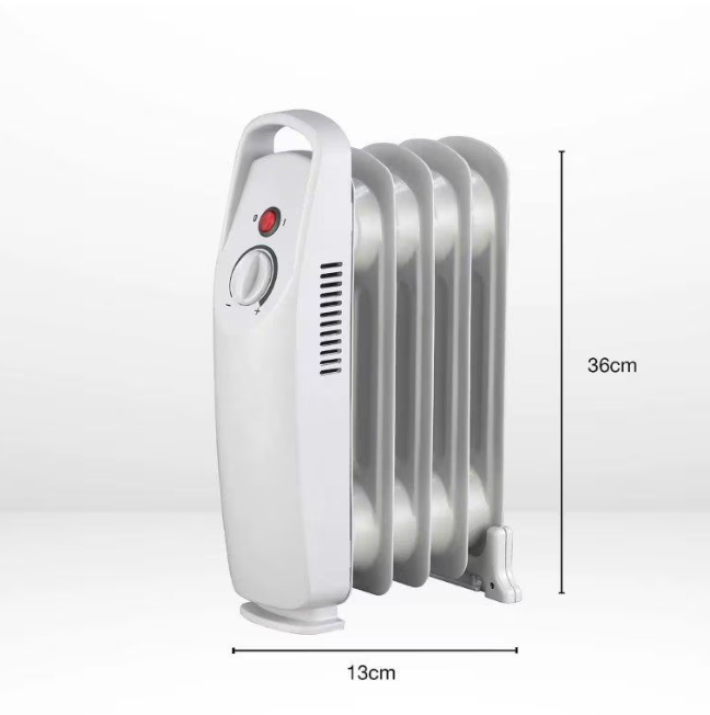 Mini radiator ulei 500w, 5 elementi, termostat ajustabil, alb [2]