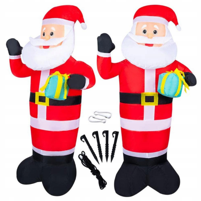 Moș Crăciun gonflabil cu iluminare LED și proiector, 120 cm, pentru interior și exterior, IP44 [2]