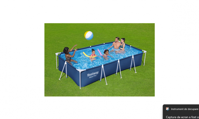 Piscina cadru metalic Bestway, 400x211x81 cm, 5.700 litri, cu pompa de filtrare inclusa si prelata de acoperire, albastru [4]