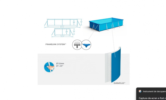 Piscina cadru metalic Bestway, 400x211x81 cm, 5.700 litri, cu pompa de filtrare inclusa si prelata de acoperire, albastru [6]