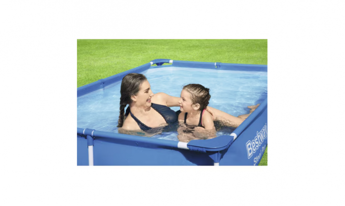 Piscina cu cadru metalic Bestway, 221x150x43 cm, 1.200 litri, albaastru [3]