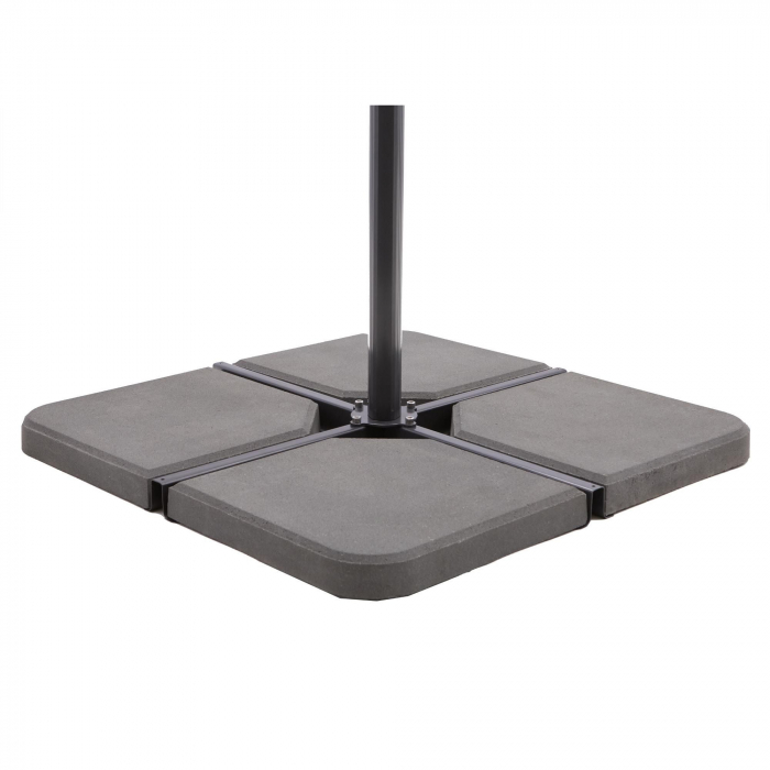 Placa contragreutate baza umbrela, 25 kg, beton, 47.5 x 47.5cm, H 6 cm, gri [3]