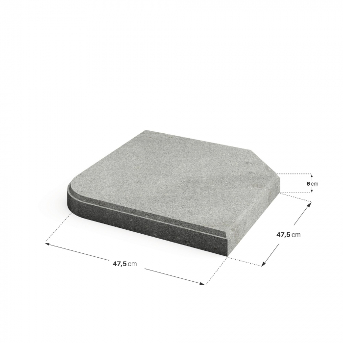 Placa contragreutate baza umbrela, 25 kg, beton, 47.5 x 47.5cm, H 6 cm, gri [2]