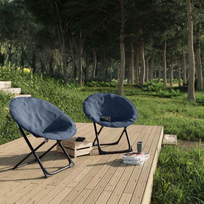 Scaun gradina PRESTIGE II, pliabil, otel/textil, gri antracit [9]