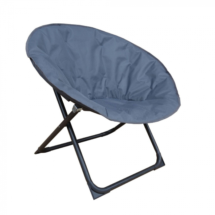 Scaun gradina PRESTIGE II, pliabil, otel/textil, gri antracit [1]