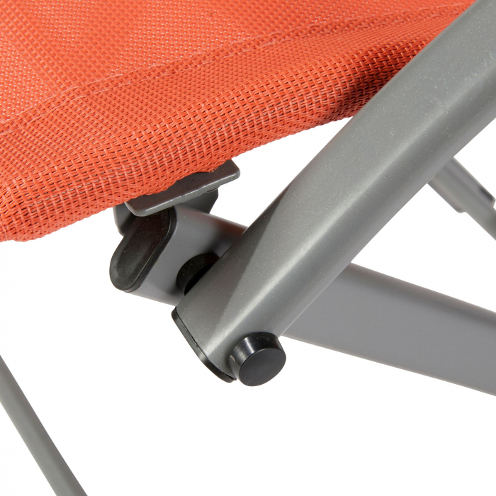 Scaun pliabil cu cotiere, aluminiu/textilen, portocaliu [7]