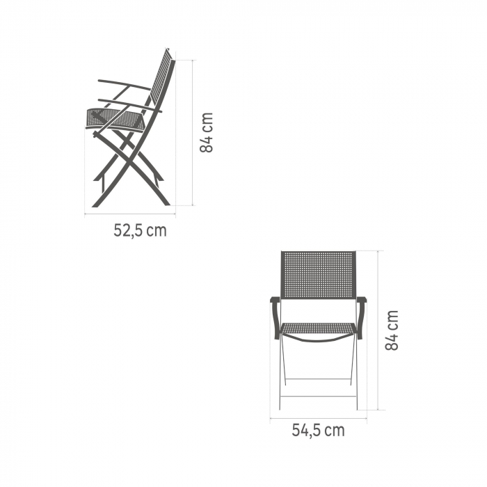 Scaun pliabil cu cotiere, aluminiu/textilen, portocaliu [9]