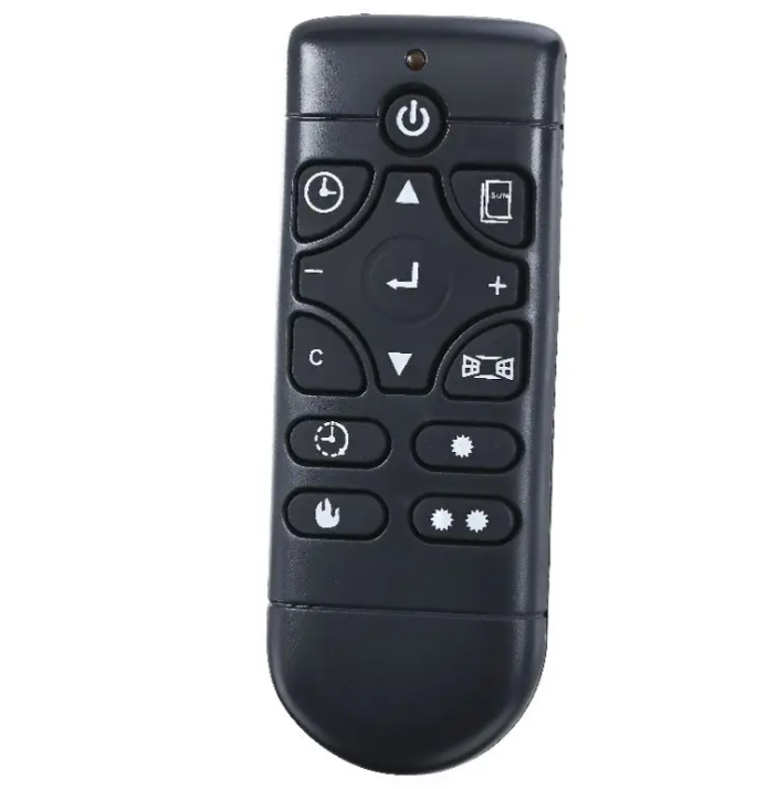 Semineu electric de perete cu LED, cu telecomanda, 2000W, curbat, culoare negru [2]