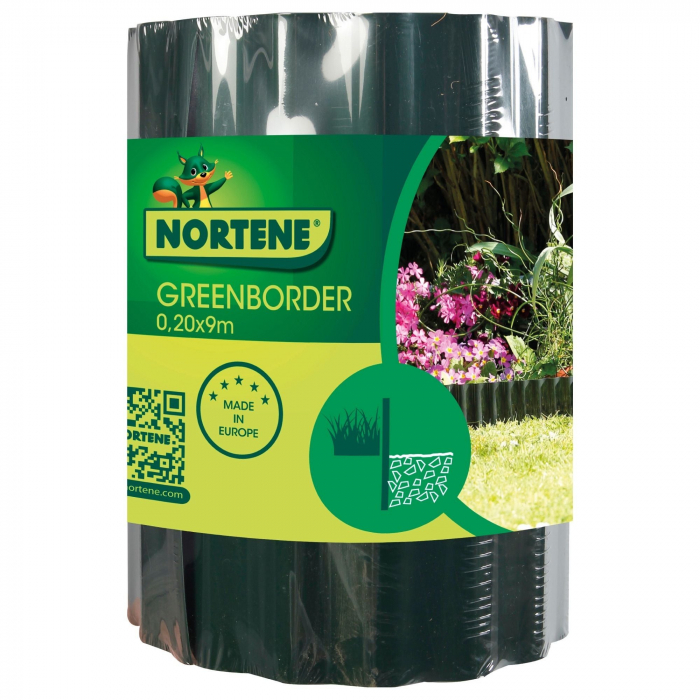 Separator gazon, PVC, H 15 cm, L 9 m, verde [1]