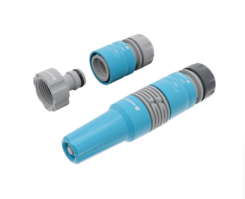 Set carucior si furtun gradina, CellFast, 12.5 mm x 20 m, 25 bar, include conectori si pistol de stropit reglabil [8]