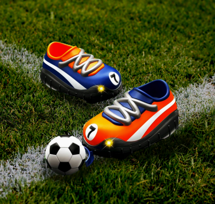 Set mașinuțe cu telecomandă RC – Autodrom pentru 2 jucători, cu porți, minge și baterii incluse [9]