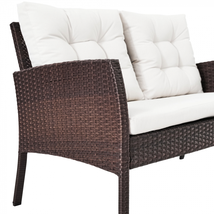 Set mobilier gradina, pentru 4 persoane, maro [5]