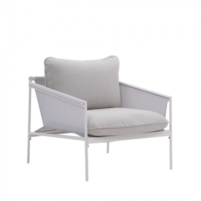 Set mobilier gradina PRESTIGE, pentru 4 persoane, otel/poliester, bej [4]