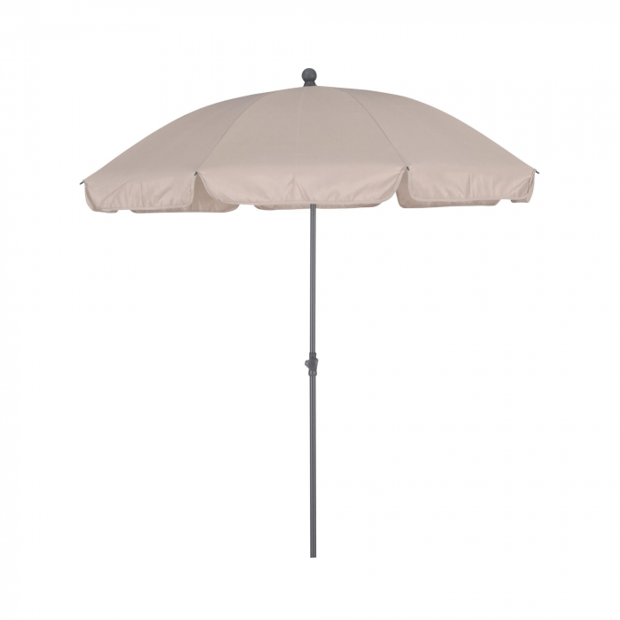 Umbrela plaja, otel/poliester, diametru 177 cm, H 228 cm, bej [1]