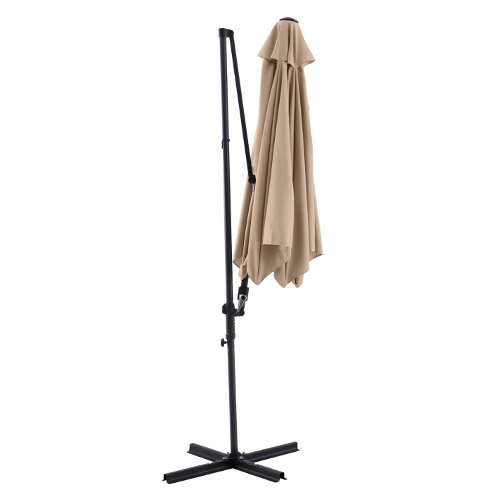 Umbrela terasa cu brat lateral, otel/poliester, 290 x 290 cm, H 235 cm, [4]