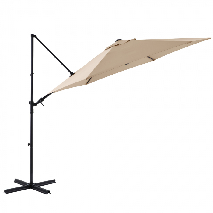 Umbrela terasa cu brat lateral, otel/poliester, 290 x 290 cm, H 235 cm, [3]