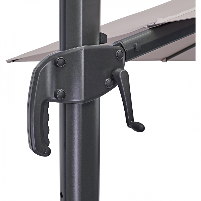 Umbrela terasa cu rotire 360 grade, otel/poliester, 286 x 286 cm, H 264 cm, bej [4]