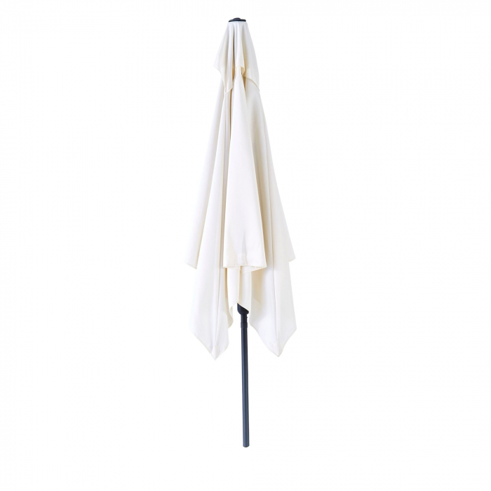 Umbrela terasa, de perete, aluminiu/poliester, 262 x 135 cm, H 240 cm, alb [6]