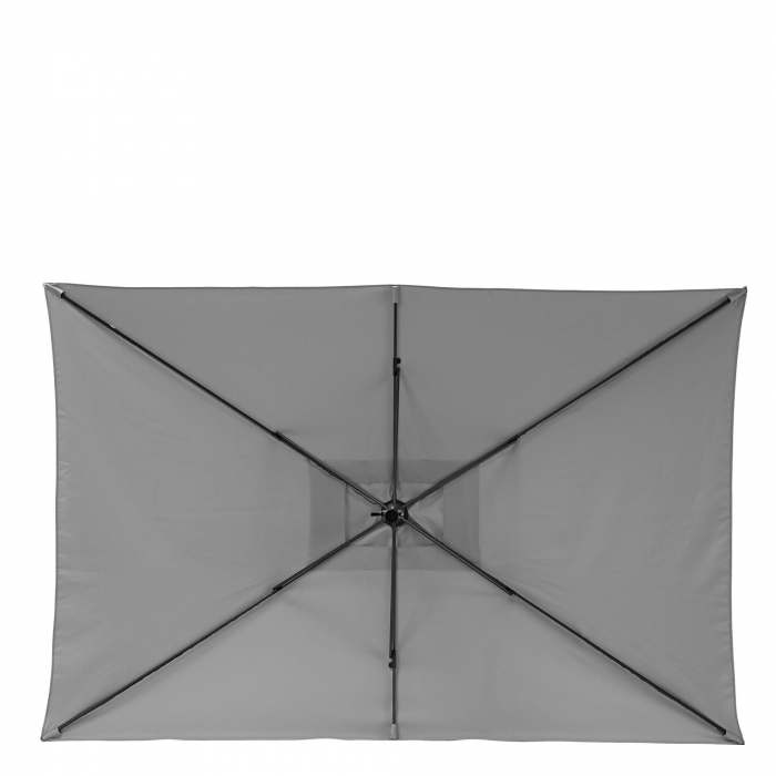 Umbrela terasa, otel/poliester, 194 x 300 cm, H 255 cm, gri [2]