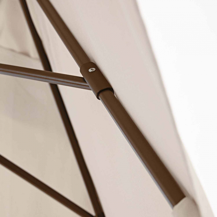 Umbrela terasa, otel/poliester, 300 x 194 cm, H 255 cm, bej [5]