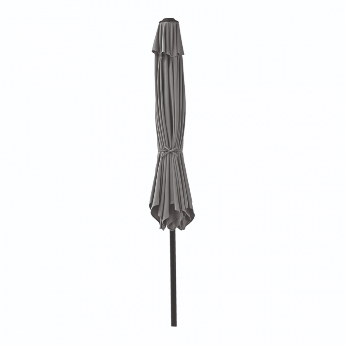 Umbrela terasa, otel/poliester,  diametru 262 cm, H 231 cm, gri [3]