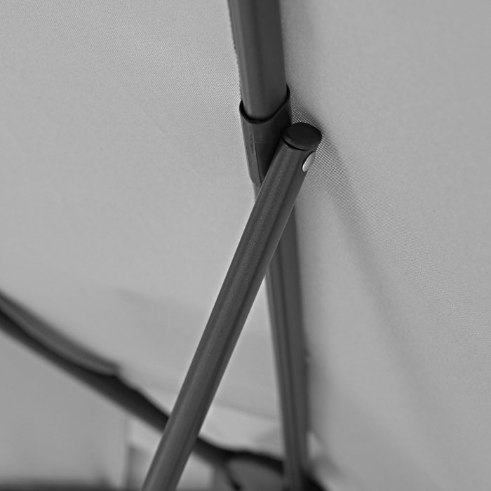 Umbrela terasa, otel/poliester,  diametru 262 cm, H 231 cm, gri [8]