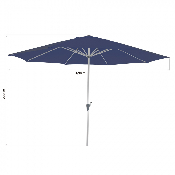Umbrela terasa PRESTIGE, aluminiu/poliester, diametru 394 cm, H 285 cm, albastru [2]