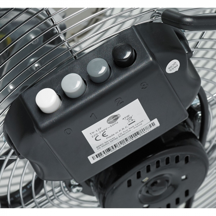 Ventilator de podea, 45 W, Ø 30 cm, 3 viteze, finisaj cromat [7]