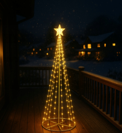 Brad de Crăciun LED pe suport metalic, 180 cm, 285 LED-uri, IP44 [2]