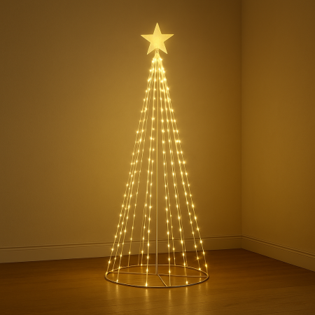 Brad de Crăciun LED pe suport metalic, 180 cm, 285 LED-uri, IP44 [1]
